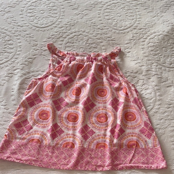 Sigrid Olsen Tops - Gently Loved Pink and Orange Patterned Sleeveless Top By Sigrid Olsen